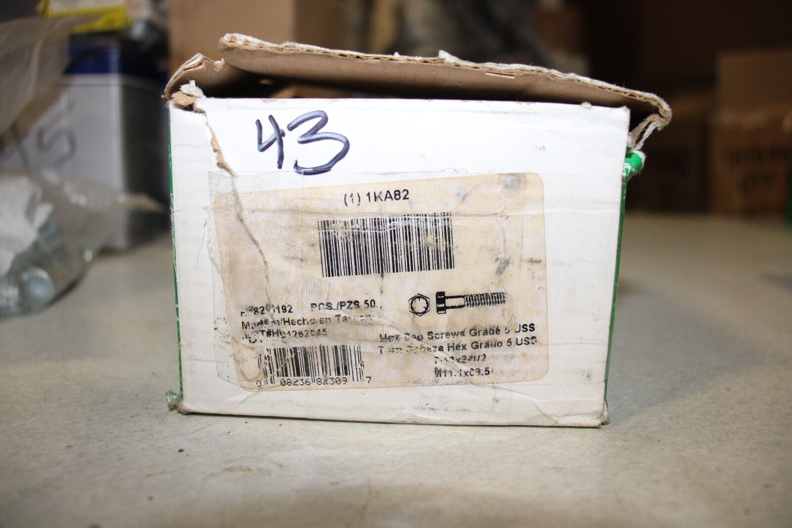 Hex Head Cap Screw: Grade 5, Zinc Plated, 7/16"-14, 2 1/2 in lg, BOX OF 43