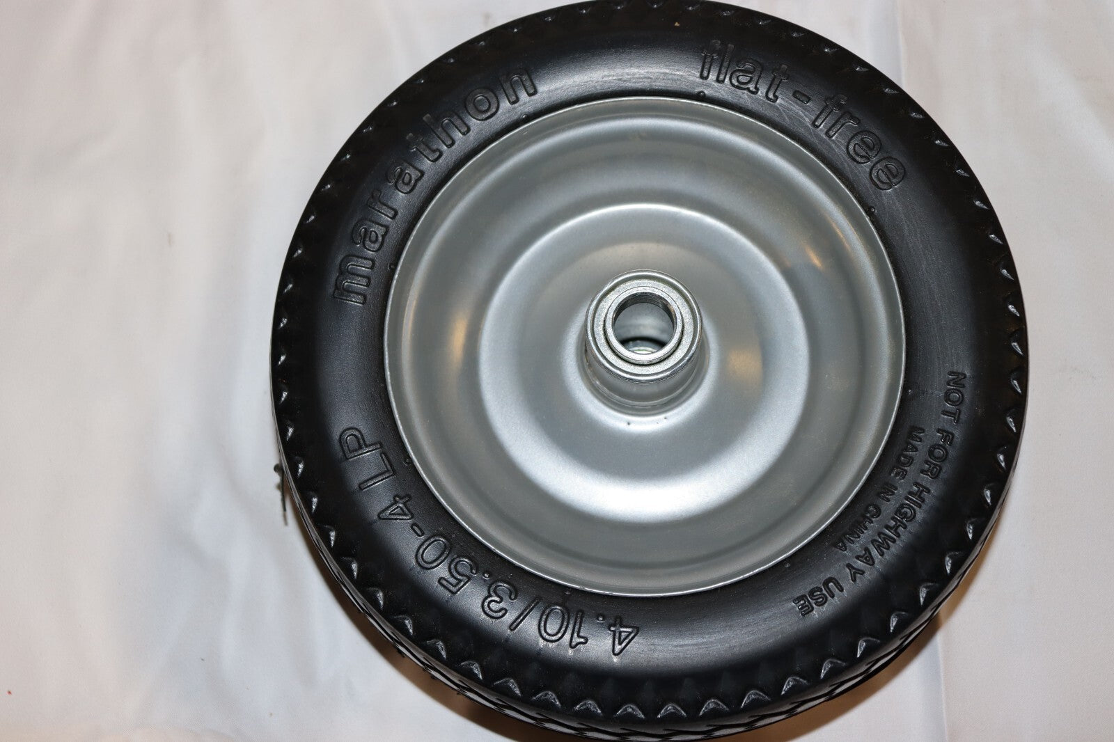 Marathon Flat Free Tire 30031 4.10/3.50-4 Sawtooth Tread 3.5" Centered Set Of 2