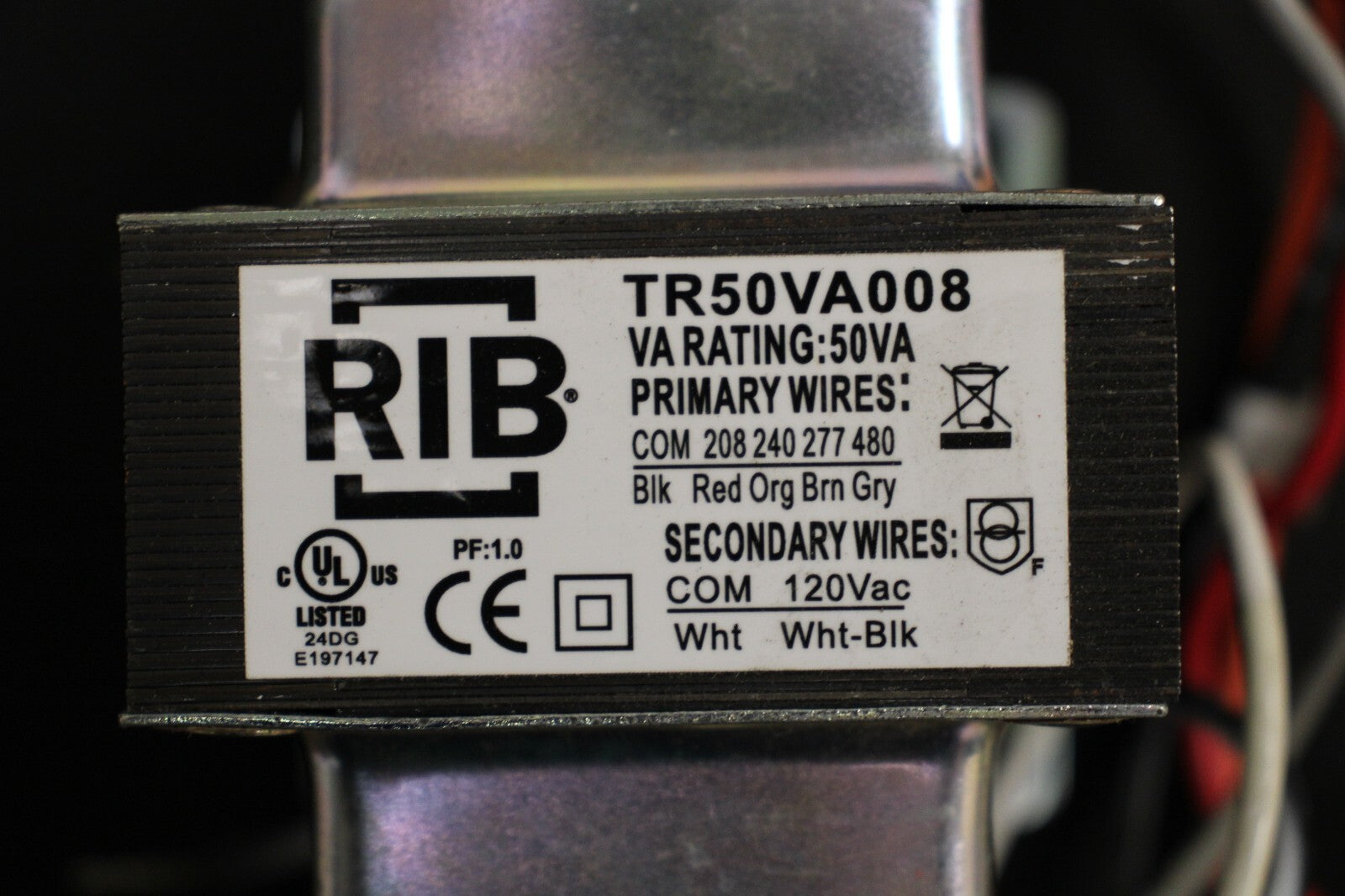 FUNCTIONAL DEVICES INC / RIB Control Transformer 50VA TR50VA008