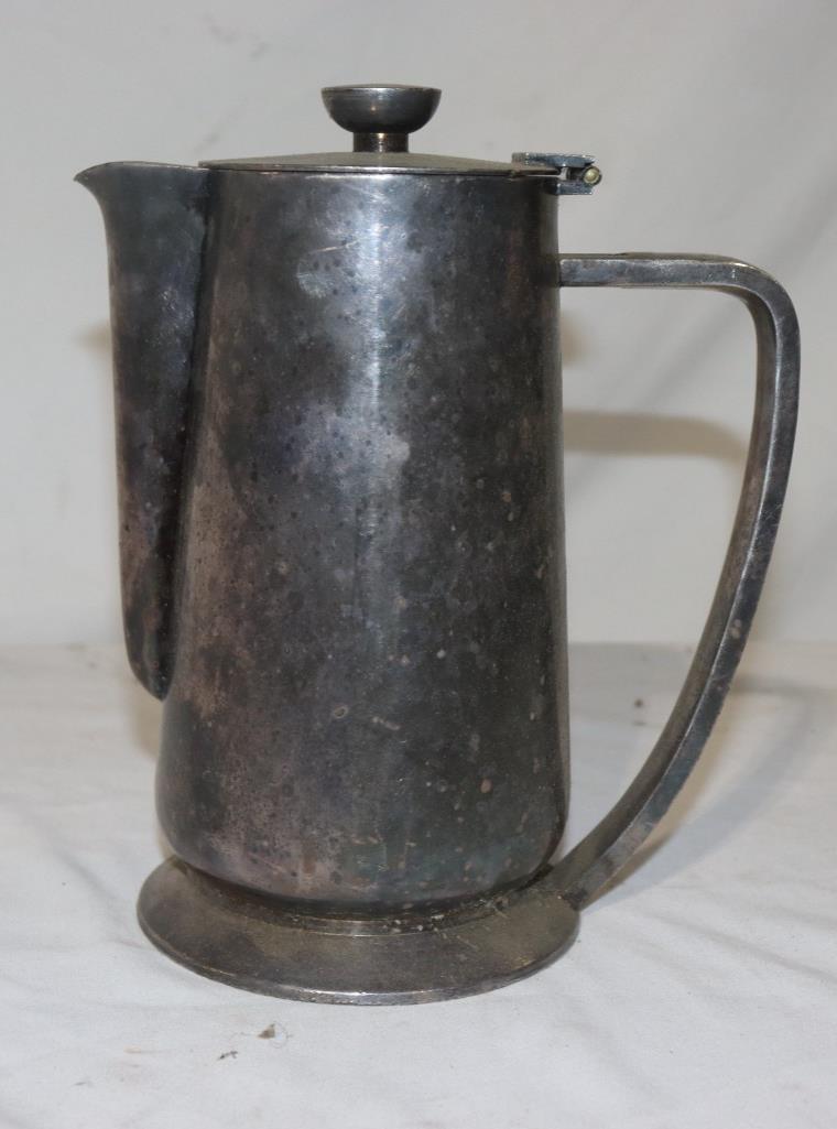 ANTIQUE HILTON HOTEL 10 oz CREAMER PITCHER HOTEL SILVER