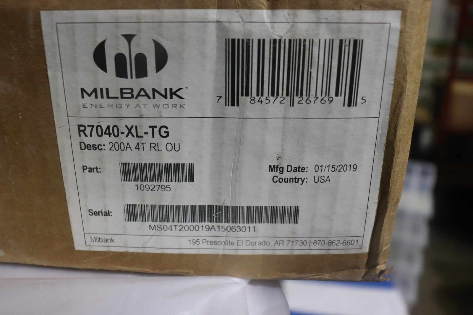 U7040-XL-TG MILBANK 200A 1PH OH/UG 4T METER SOCKET