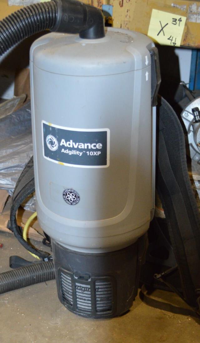 Advance Adgility 10XP Backpack Vacuum - 10 Qt., Used