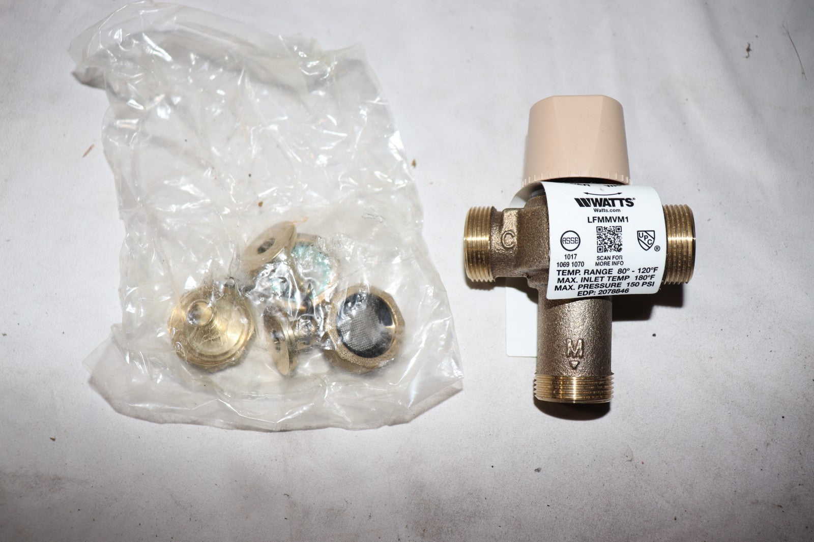 Watts LFMMVM1-PEX-Z4, 1/2", Thermostatic Mixing Valve