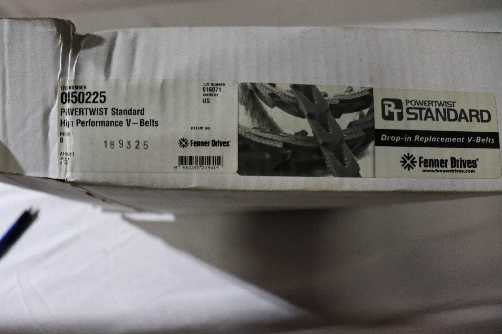 POWERTWIST STANDARD 0450225 Link V-Belt, B/5L , 25 ft. 49YL77, New