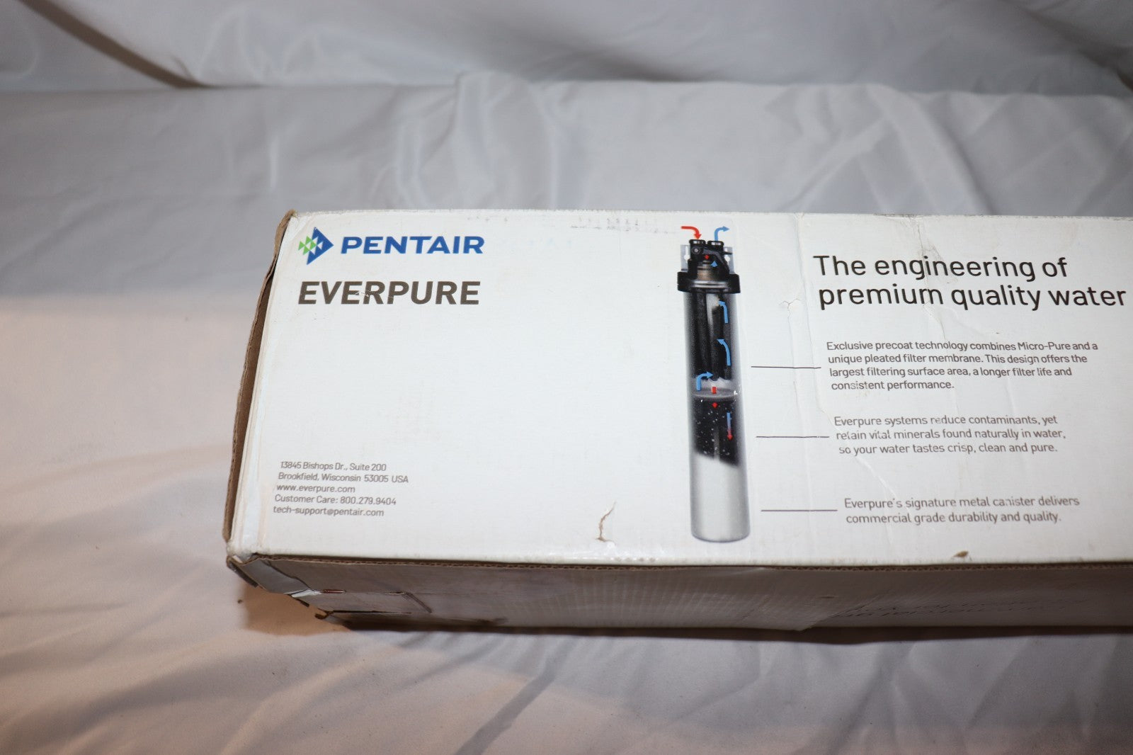 Pentair Everpure H-54 KIT, Water Filtration Cartridge and Install Kit, New