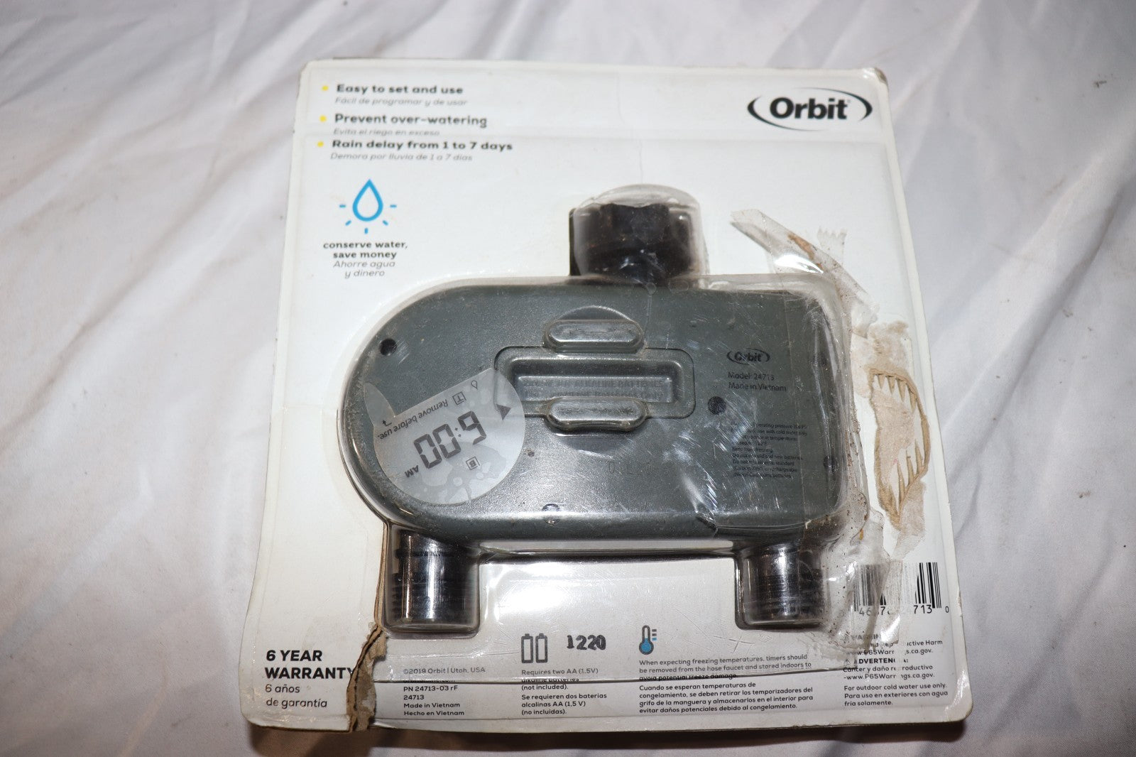 Orbit Two Hose Faucet Programmable Timer 24713-03 rF Multiple Settings