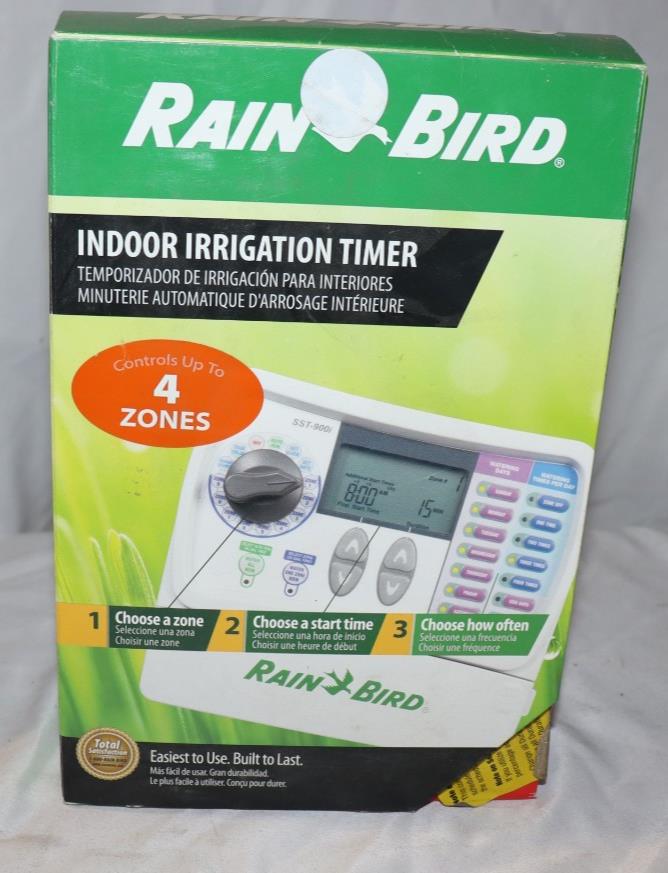 RainBird Controller SST400I Indoor Irrigation Timer 4-Zone, New