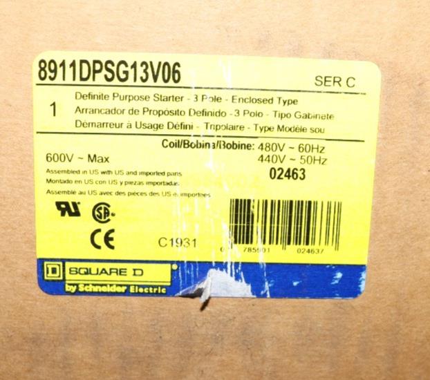 Square D by Schneider Electric 8911DPSG13V06/JP001006AV Definite Purpose Starter