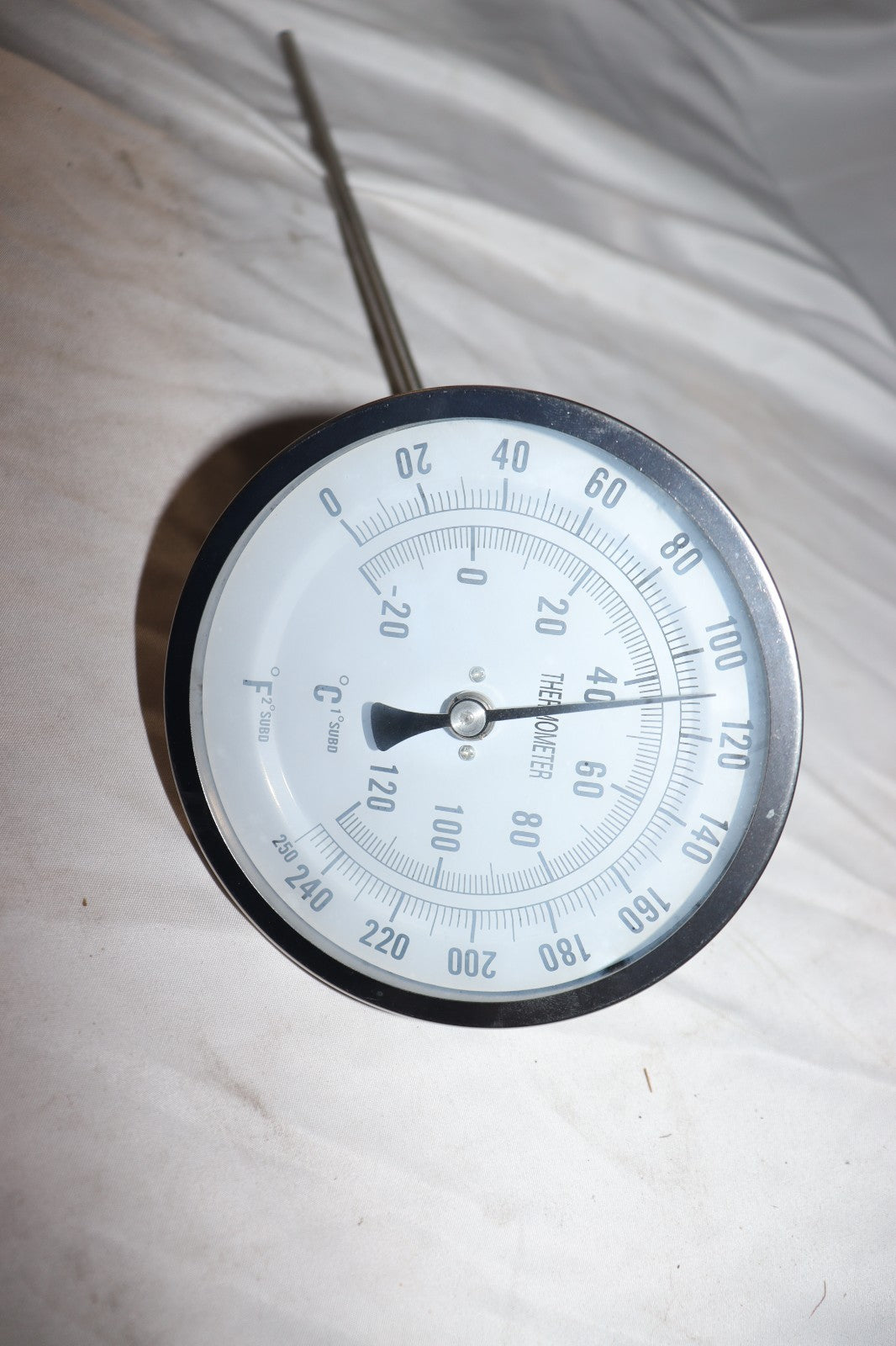 Zoro Select 1Ngf4 Bimetal Thermom, 5 In Dial, 0 To 250F