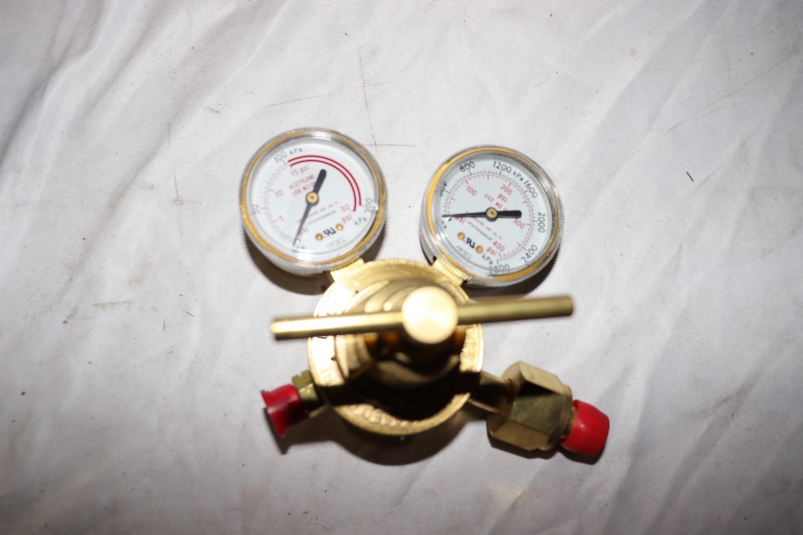 Gentec Compressed Gas Acetylene Regulator Model CGA300, 22-152Y-15-3