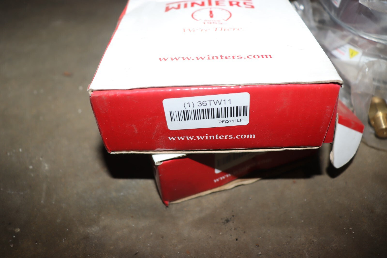 Winters Industrial Pressure Gauge: 0 to 100 PSI, 36TW11, NEW OPEN BOX