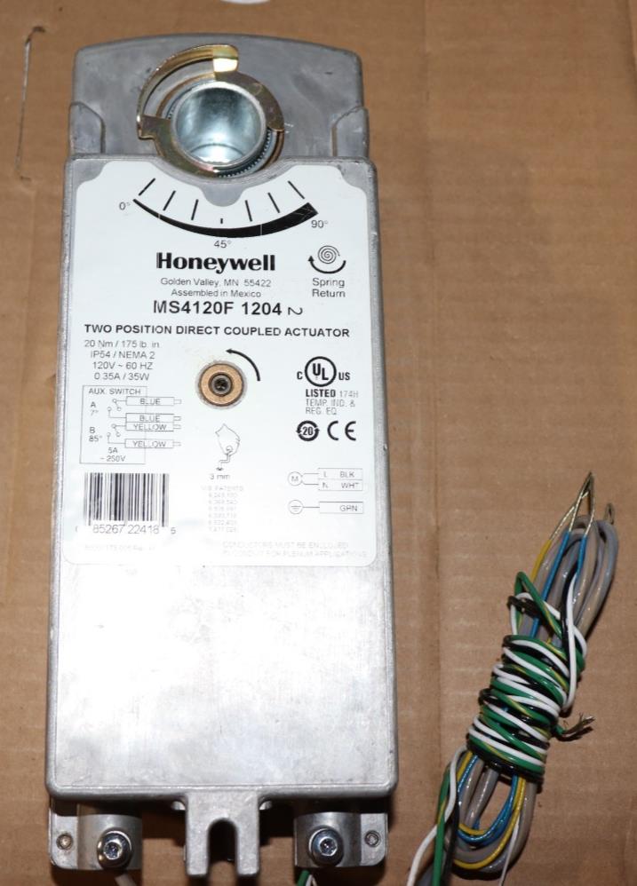 Honeywell MS4120F1204 Fast-Acting, Spring-Return Actuator Two-Position 175 lb-in
