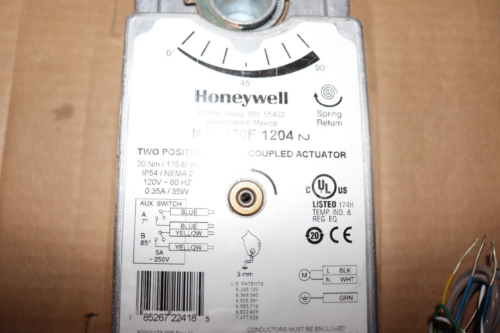 Honeywell MS4120F1204 Fast-Acting, Spring-Return Actuator Two-Position 175 lb-in