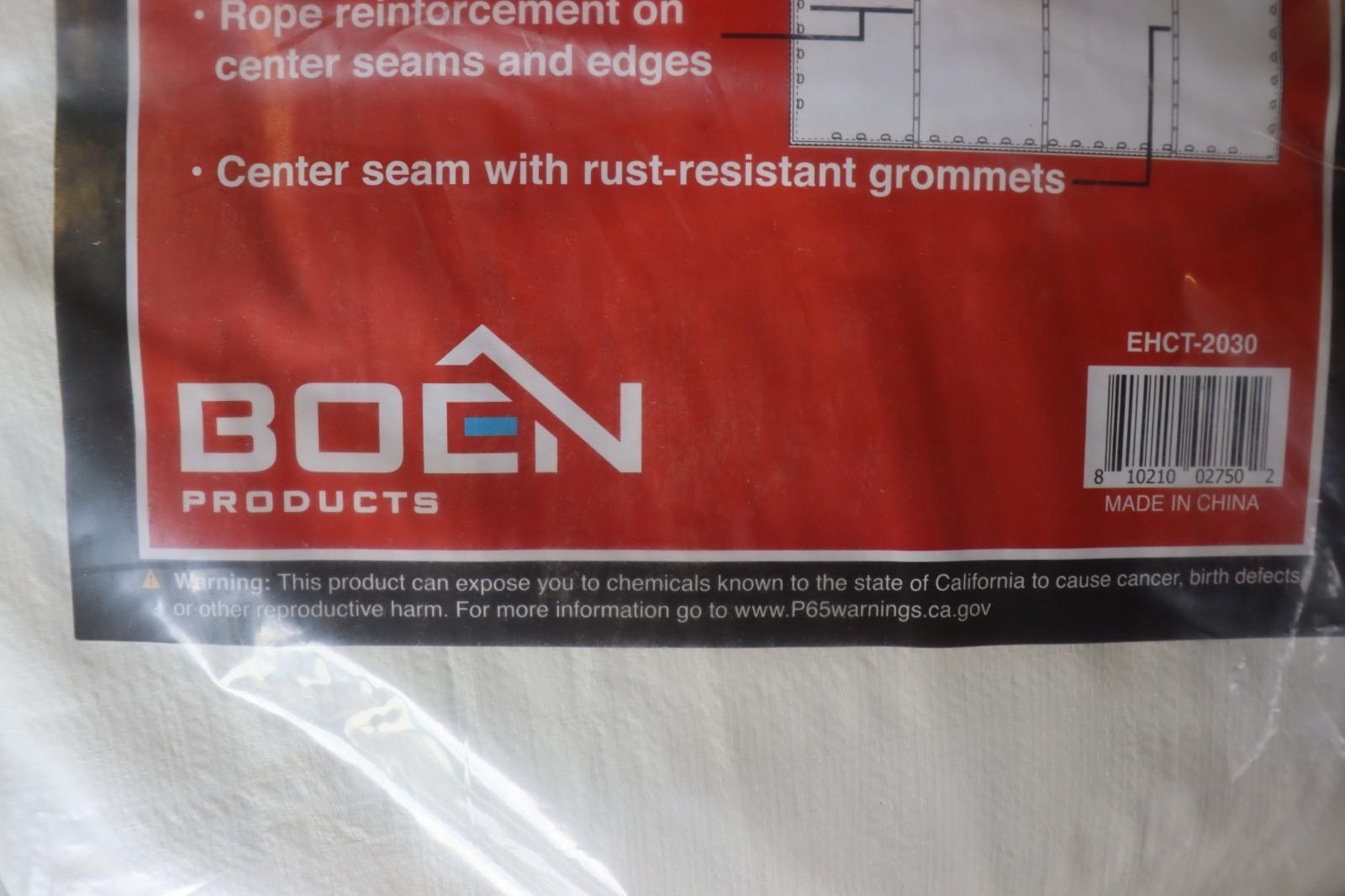 20' X 30' Fire Retardant Extreme Heavy Duty White Tarp 14 MIL