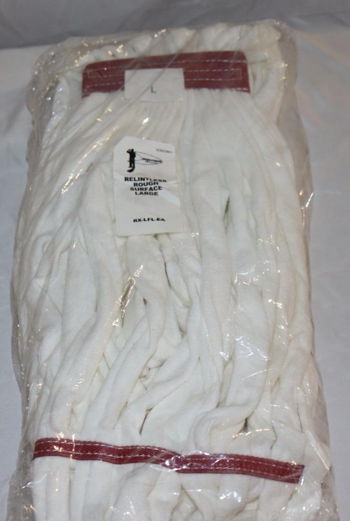 10 Pack - Relintless Rough Surf Large Microfiber Looped-End Wet Mop Head - White