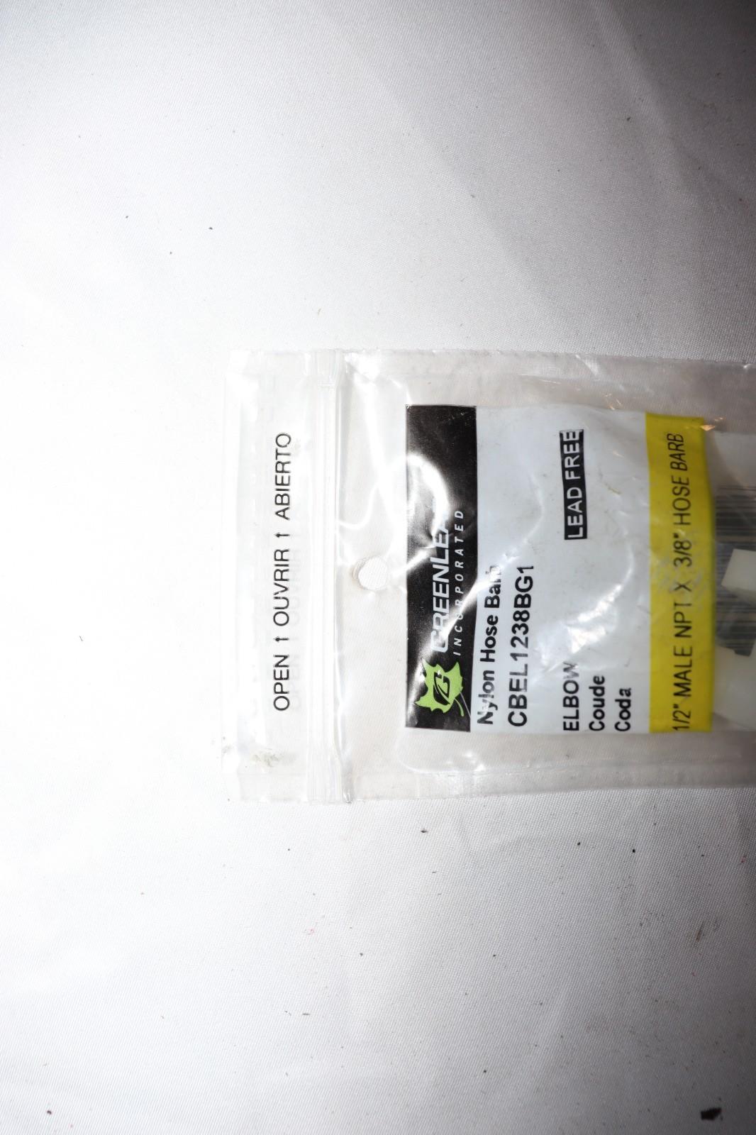 4 Pack - Greenleaf Nylon Hose Elbow 1/2" Male npt x 3/8" hose