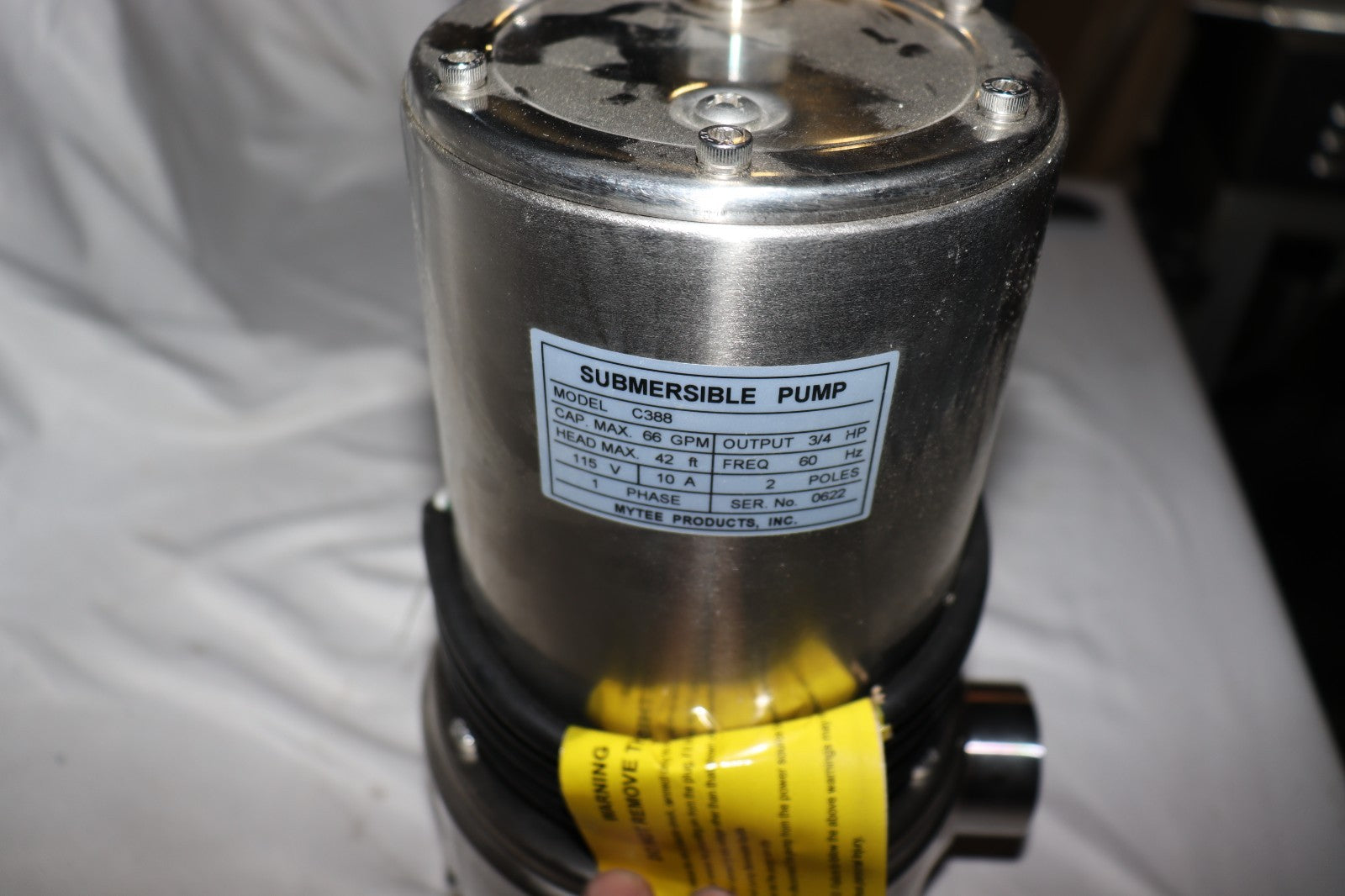 Mytee C388 Auto Pump Out Pump 66 gpm, 125V, NEW