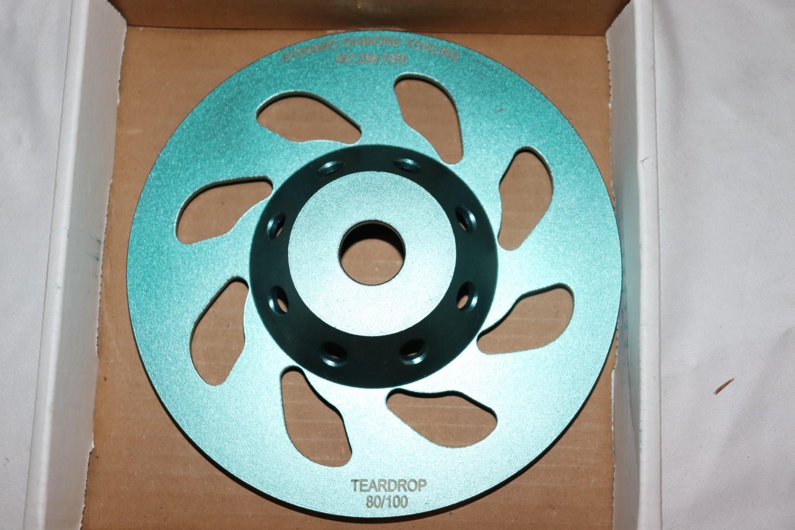 7 Inch CW7TD80 Tear Drop Cup Wheel 80/100 Grit 16 Segment, Dynamic Diamond Tooli