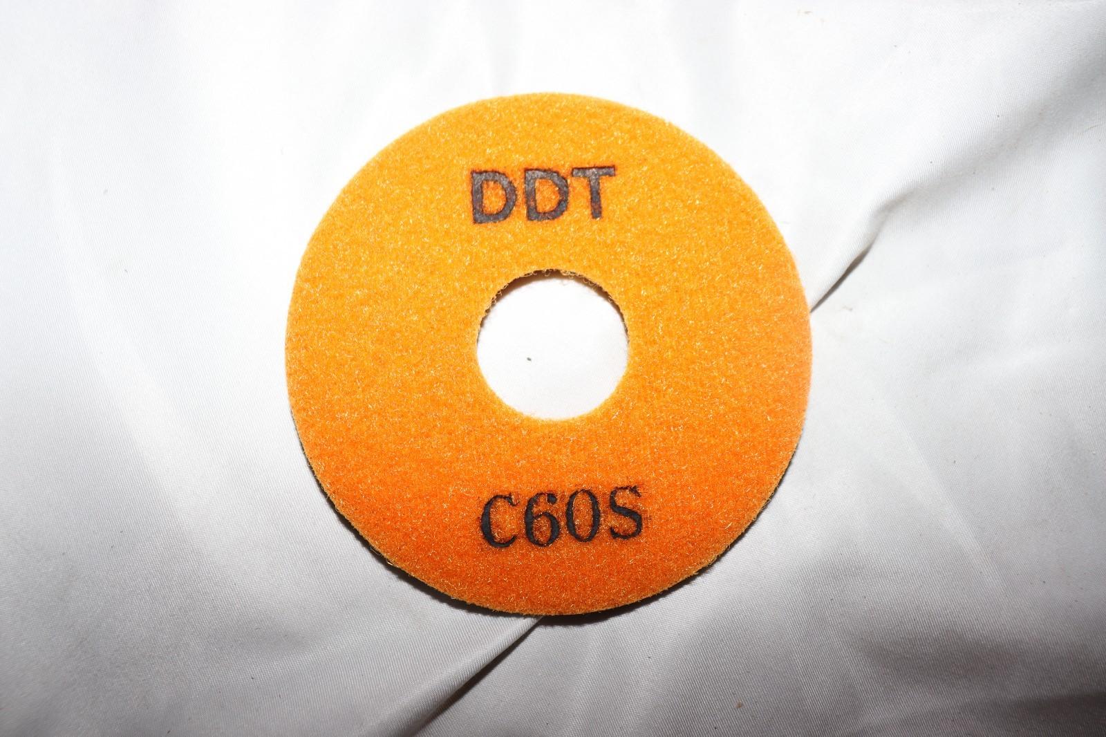 4 Inch Concrete Metal Dot Pad, 60 Grit, Orange, DDT MDF4-60 C60S