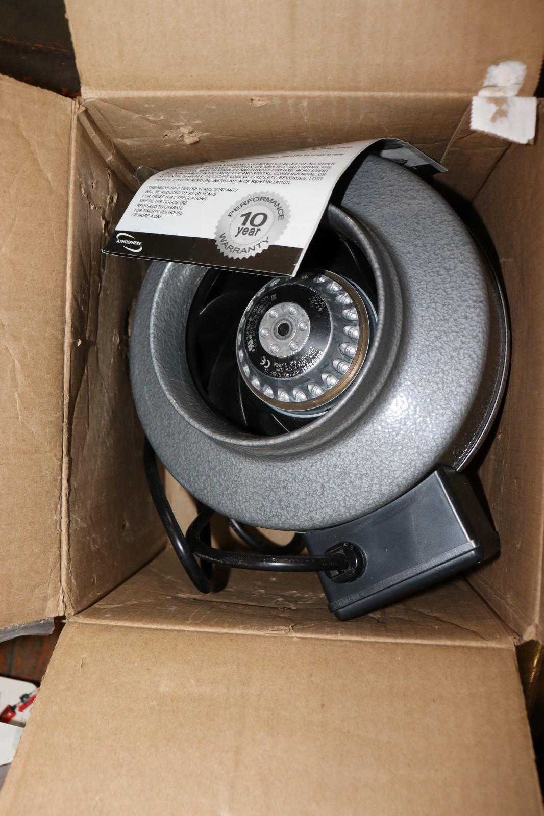 Vortex L Series Powerfan 6" In-Line Duct Fan, VTX600L, 293 CFM, 120V, New