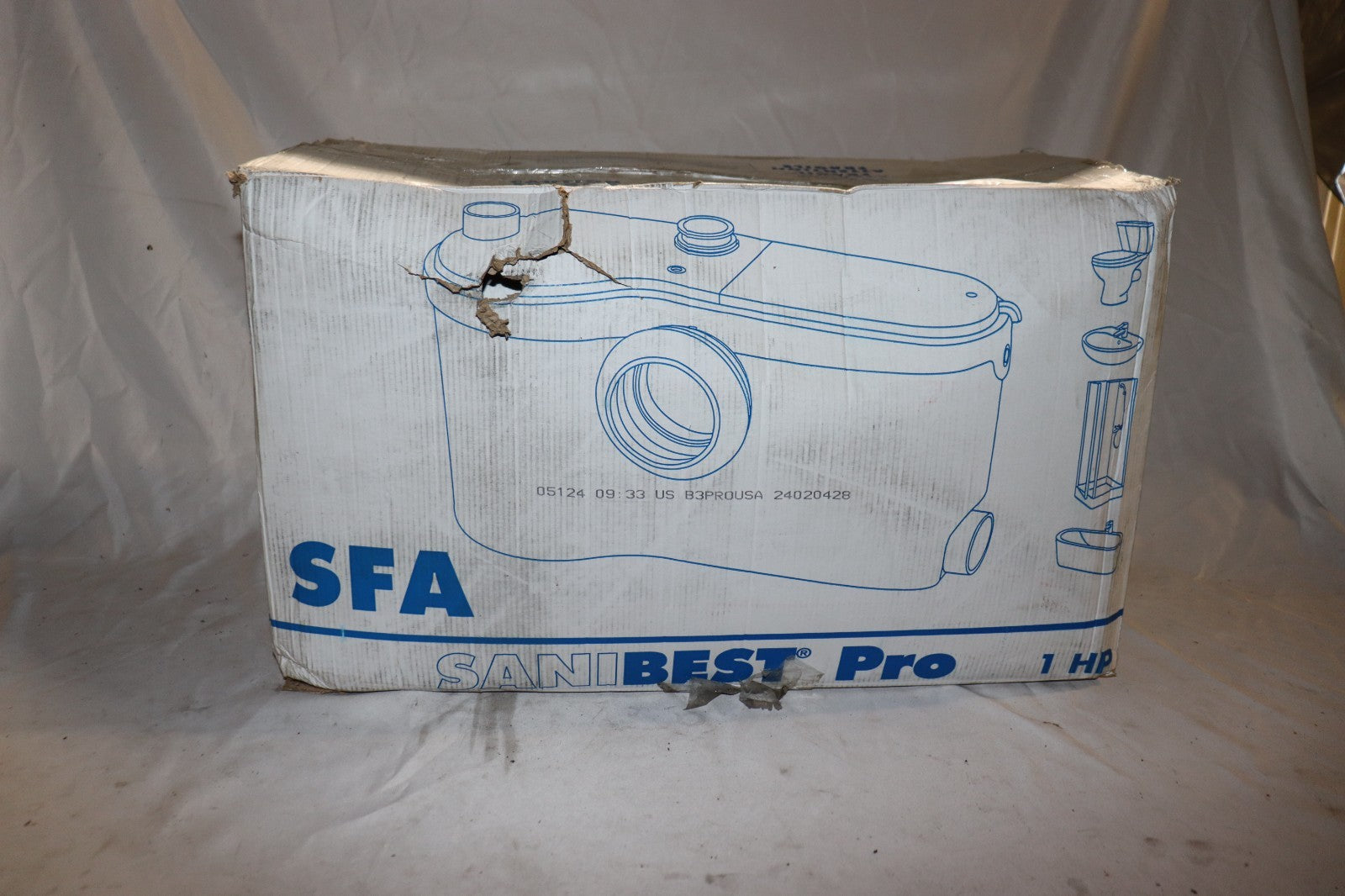 SANIFLO 1 HP SANIBEST Pro 013 Toilet Grinder Pump For Remote Full-Bath Systems