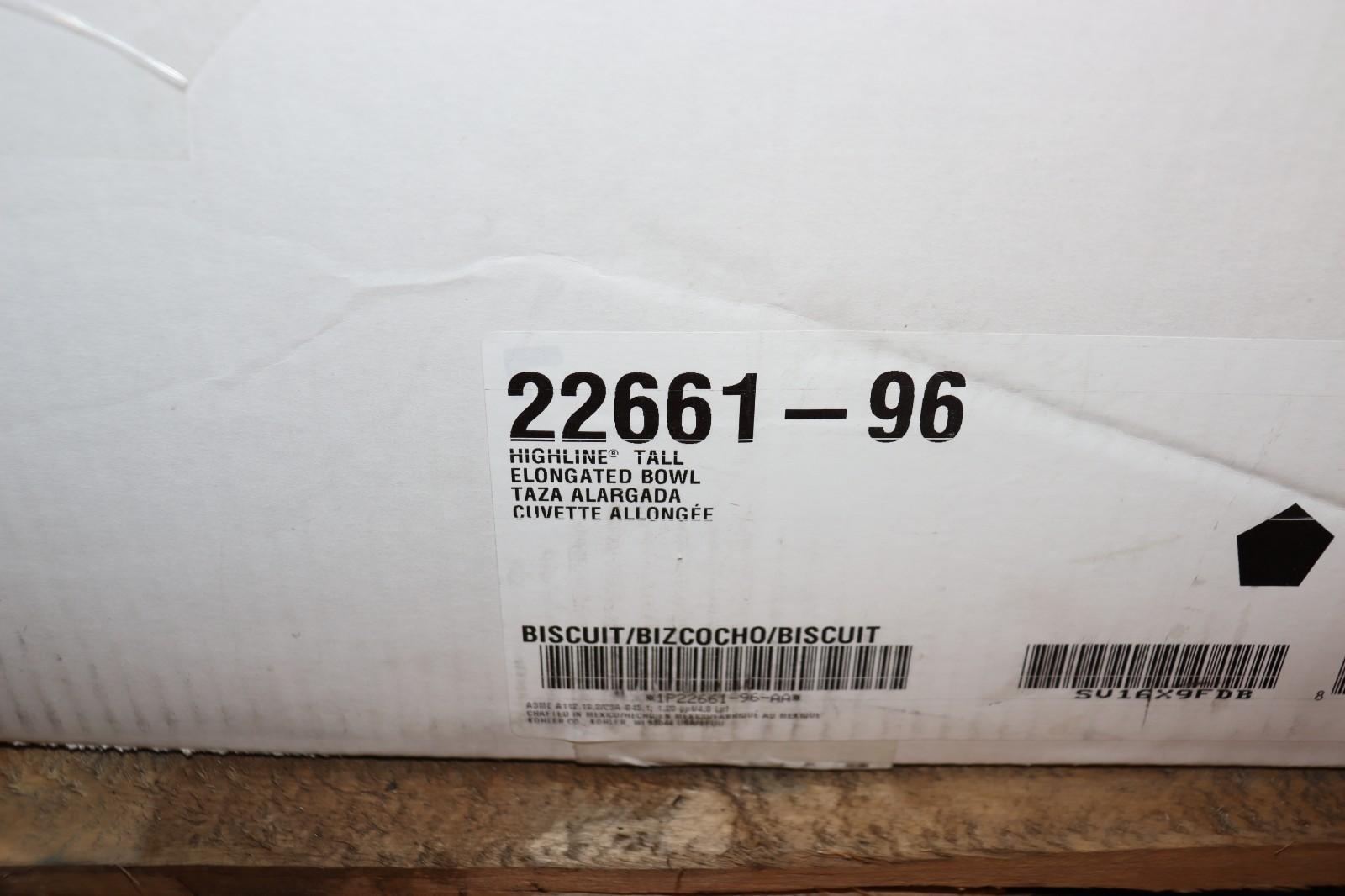 Kohler K-22661-96 Highline Elongated Chair Height Toilet Bowl, Biscuit, 19 Inch