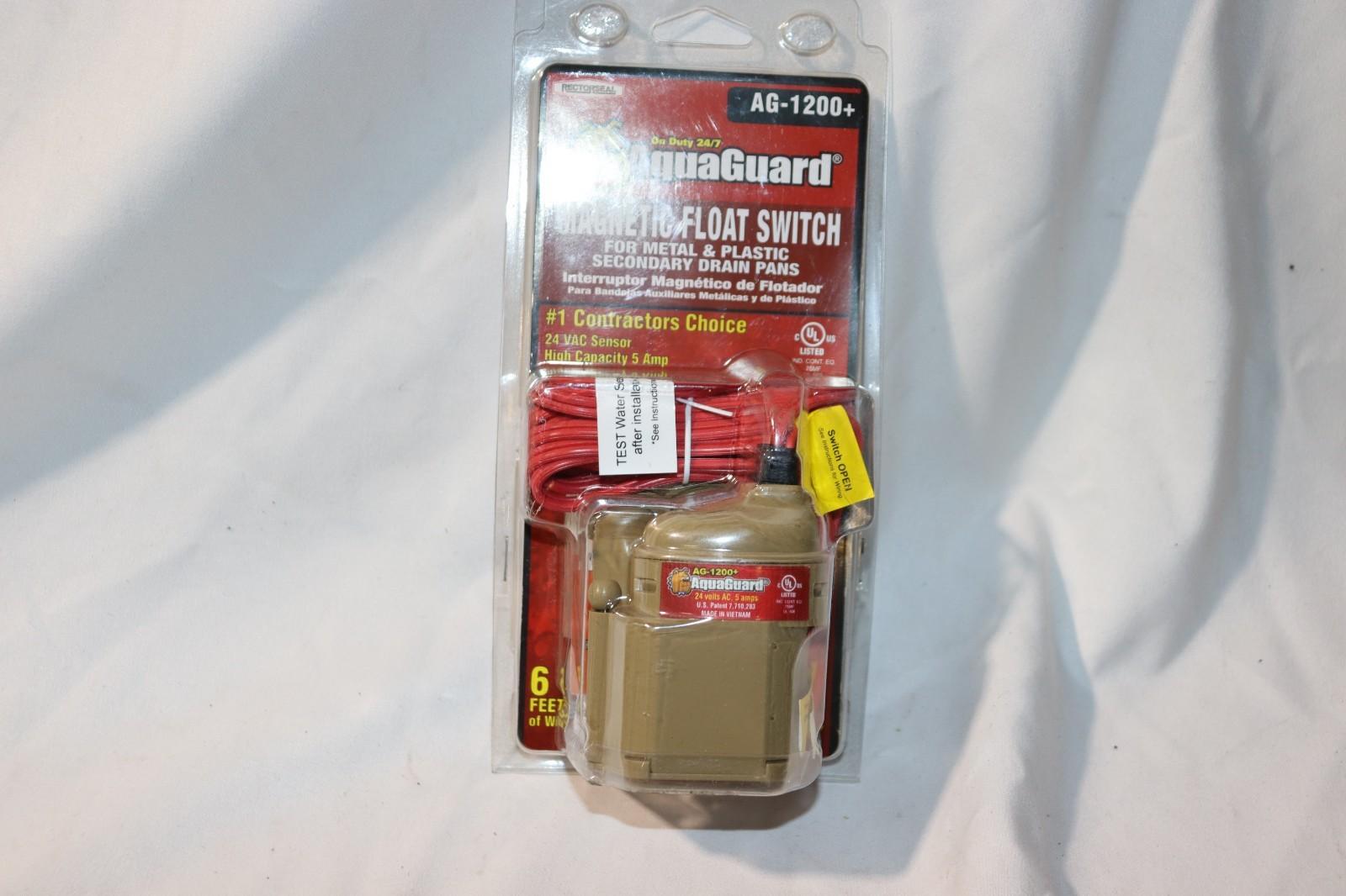 AquaGuard AG-1200+ Secondary Drain Pan 24v Magnetic Float Switch - New/Sealed