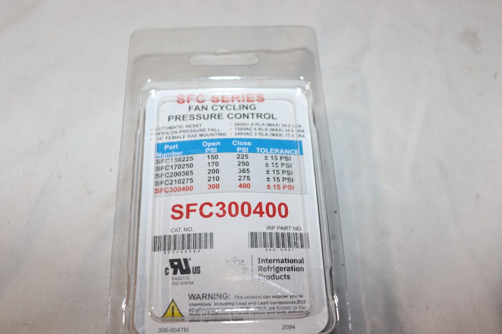 Fan Cycling Pressure Switch, Automatic Reset, New International Ref. SFC300400