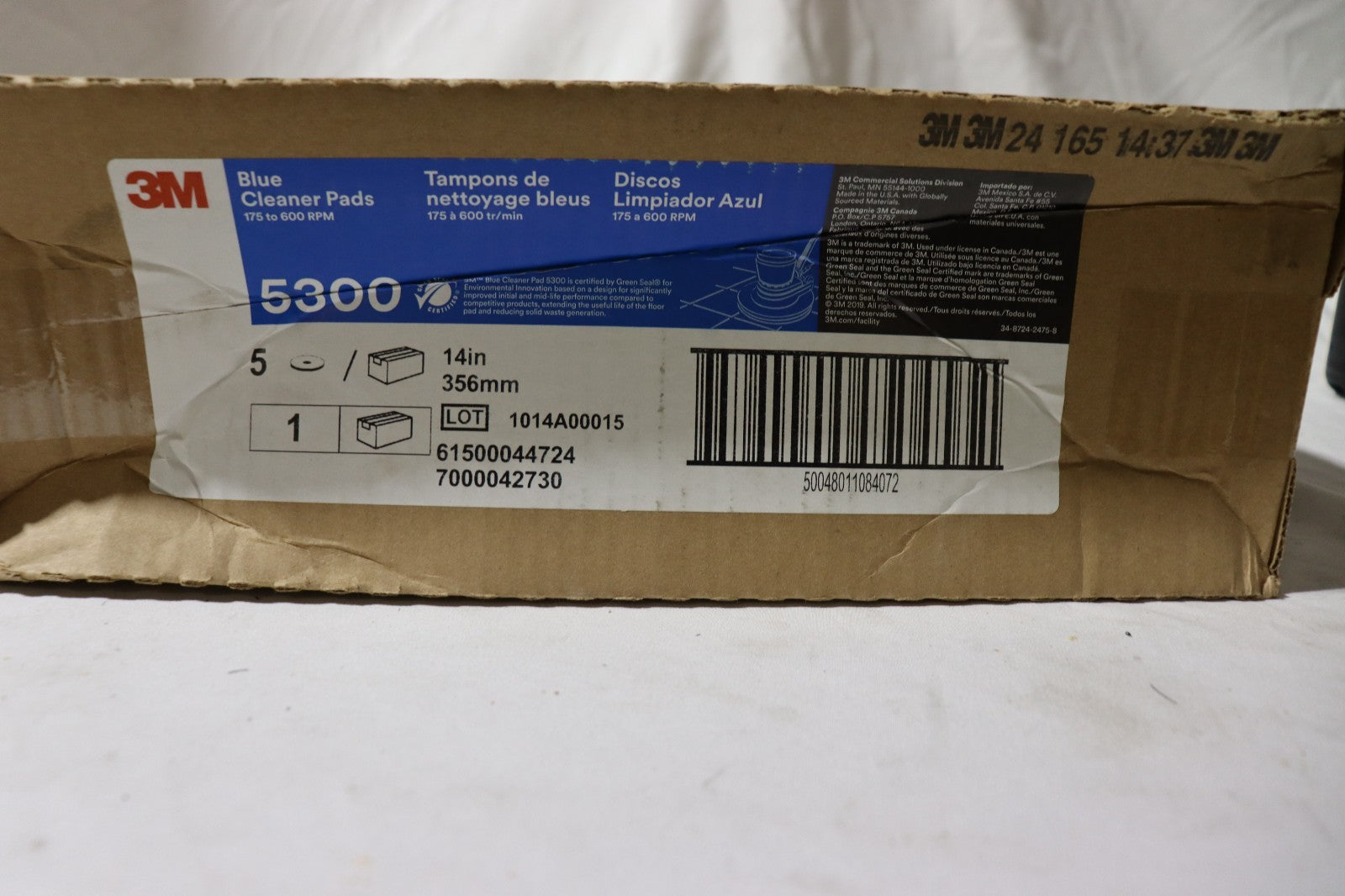 5 pack - 3M 5300-14 In Blue Cleaner Pad