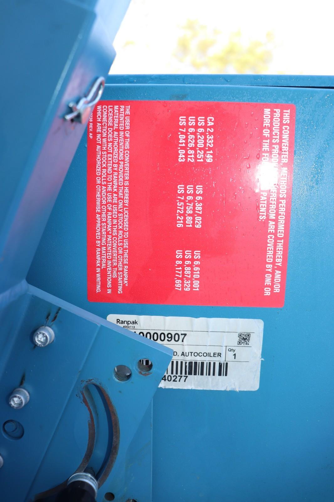 RANPAK AUTOPAD CUSHIONING SYSTEM 10000907, w/ Digital Control & Foot Pedal