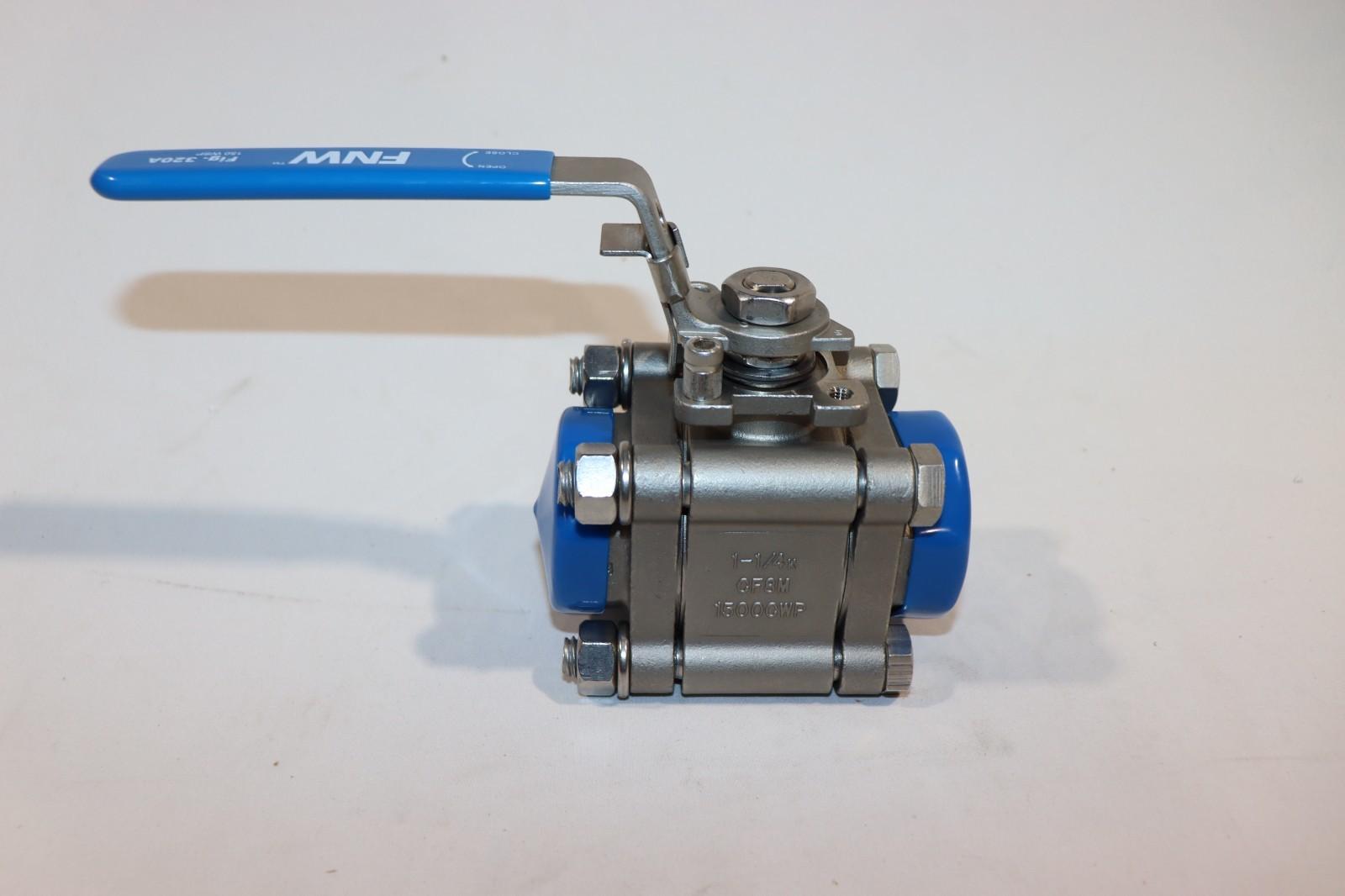 NEW FNW 320A 1-1/4" STAINLESS STEEL FULL PORT BALL VALVE CF8M 1500CWP FNW320