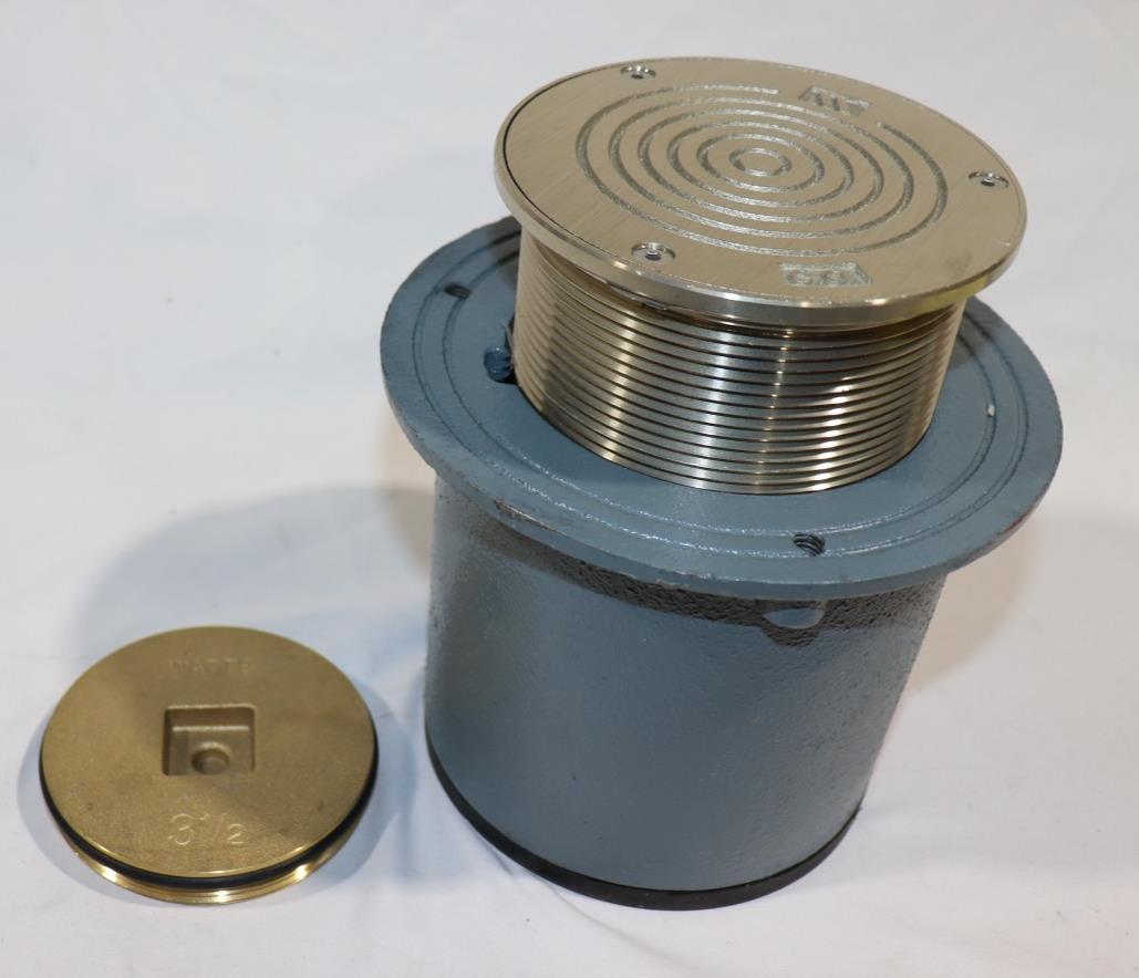 Watts - MNZ - B4-34-4P-LG - Cast Iron Drain Body Cleanout - 3 1/2"