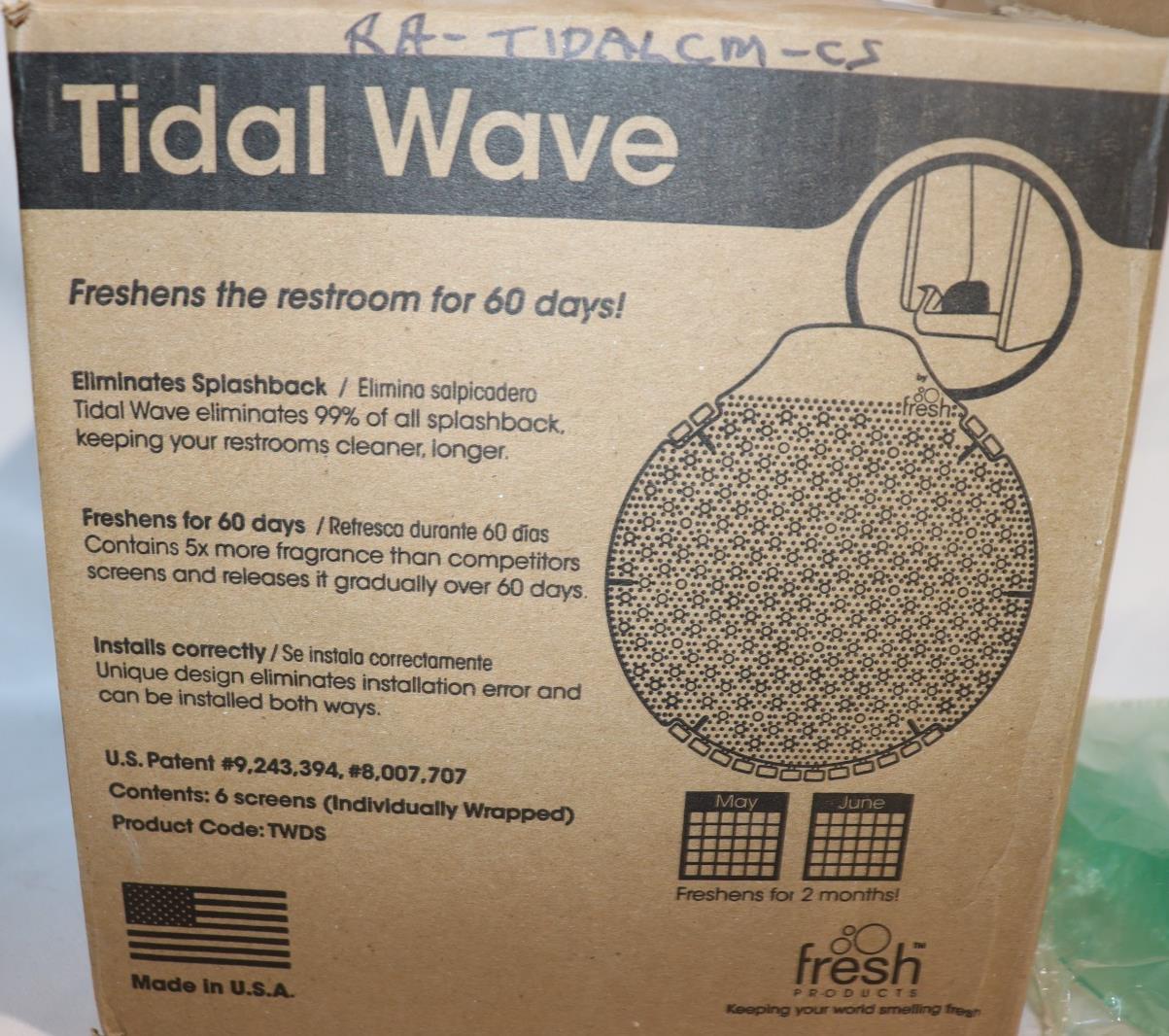 Fresh Products Tidal Wave 0.42 oz Urinal Screens - Green (6/Box) New