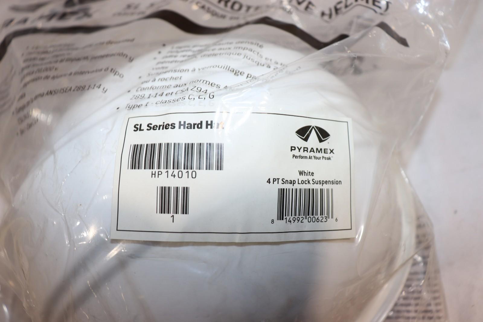 2 Pack - Pyramex HP14010 Sl Series 4 Pt. Snap Lock Suspension Hard Hat White