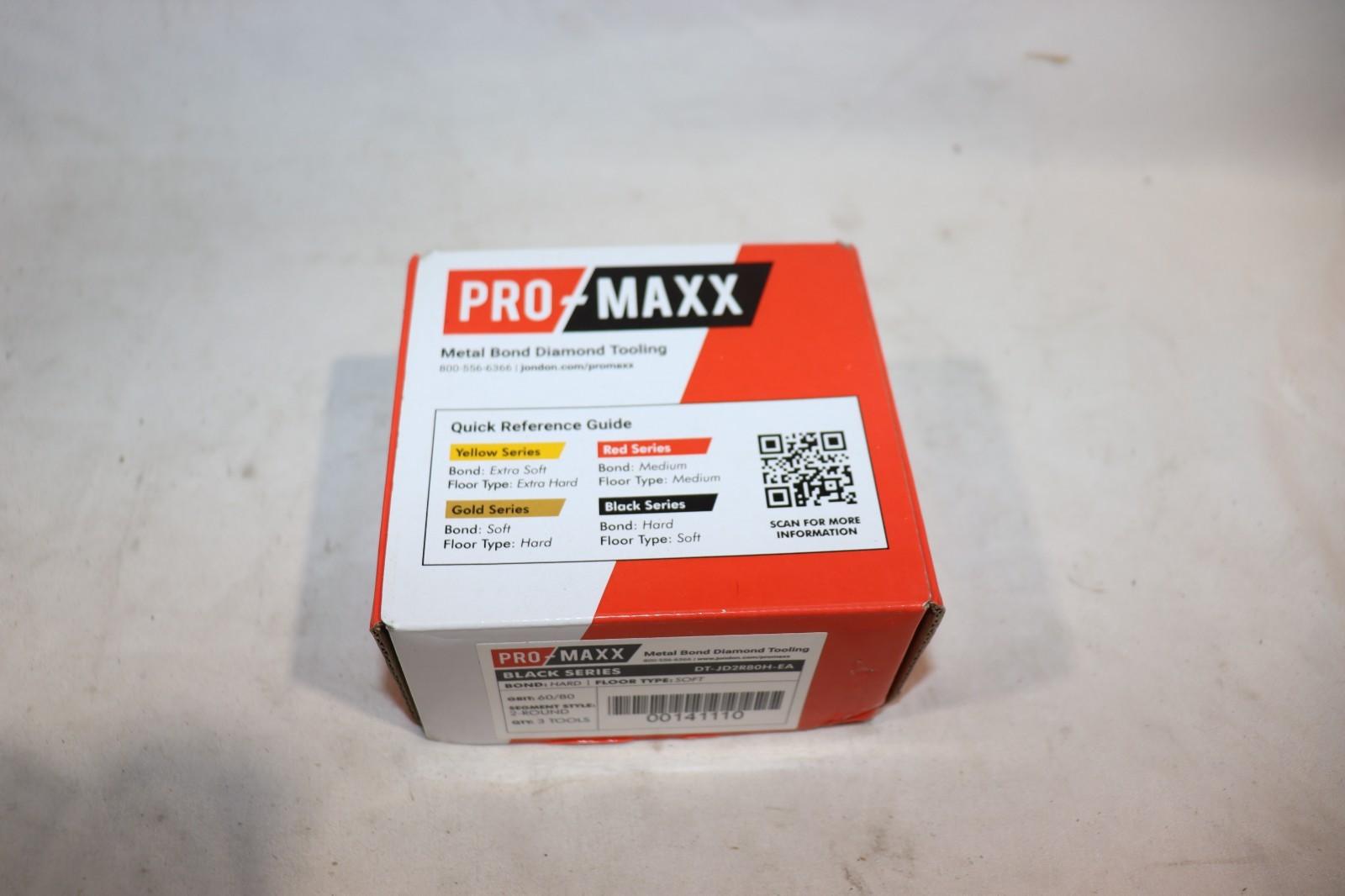 3 Pack Pro Maxx 60/80 Grit 2 Round Segment, Black Series, Soft Floor, DT-JD2R80H