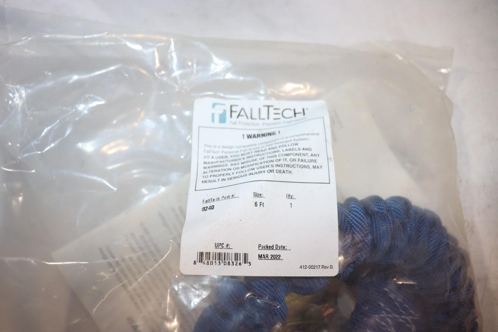 Falltech 8240 Elastic Shock Absorbing Lanyard, 6 Ft. Length, Snap Hook Ends