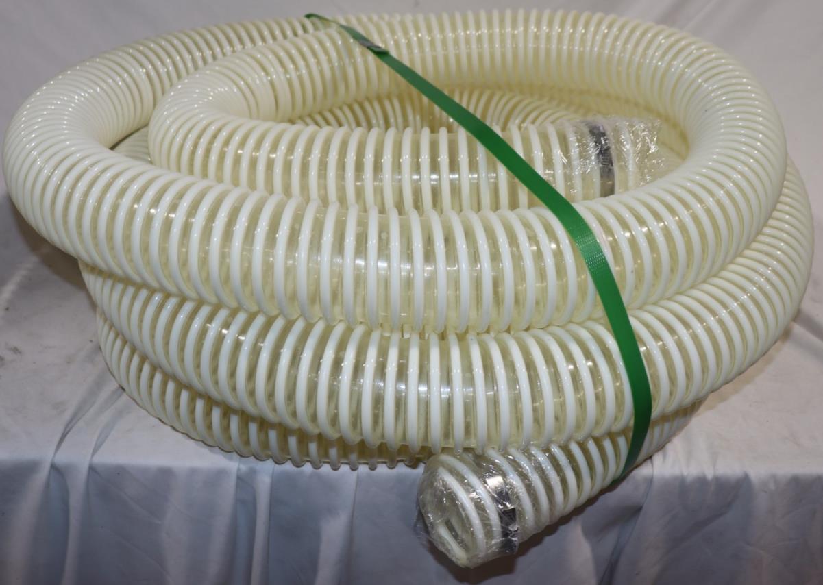 3 Inch x 30 Foot Dust Collection Hose Clear PVC Flexible, w/ Clamps
