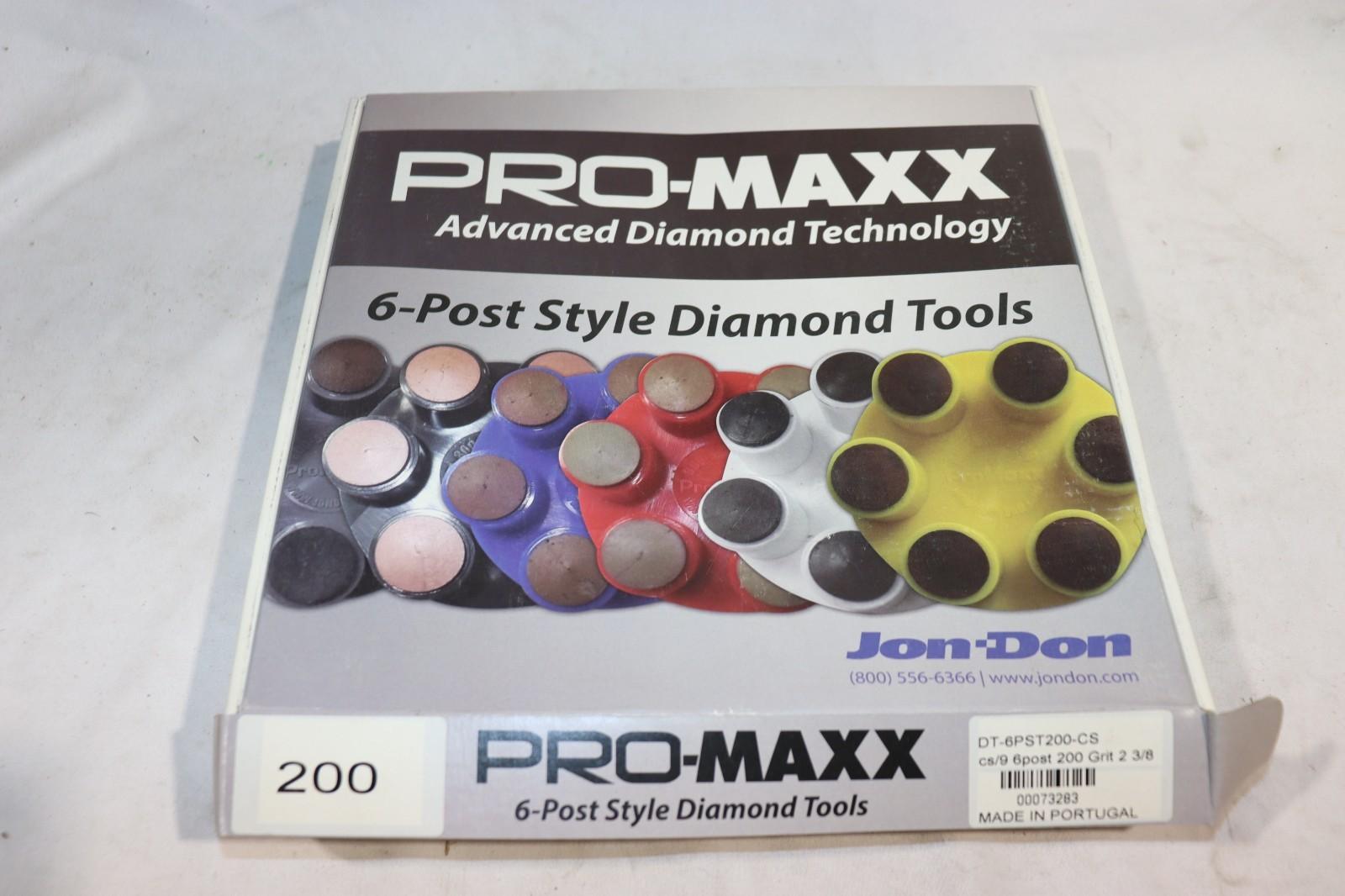 9 Pack - Pro-Maxx 6 Post Style Diamond DT-6PST200CS, 2-3/8", 200 Grit Blue