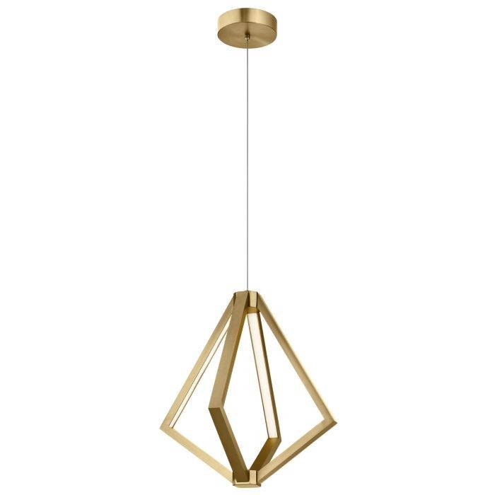 Elan 84198 Everest LED 18 inch Champagne Gold Pendant Ceiling Light, NOS