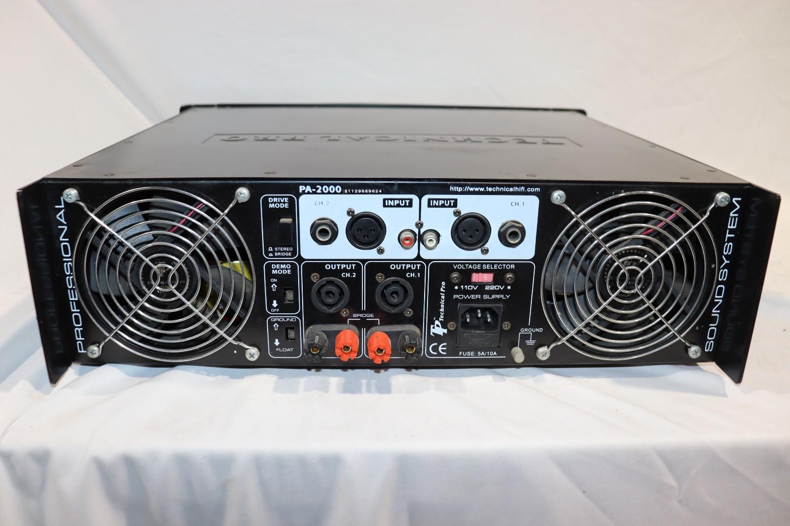 TECHNICAL PRO PA2000 2000 WATT 3U PRO AMPLIFIER WITH LOCK