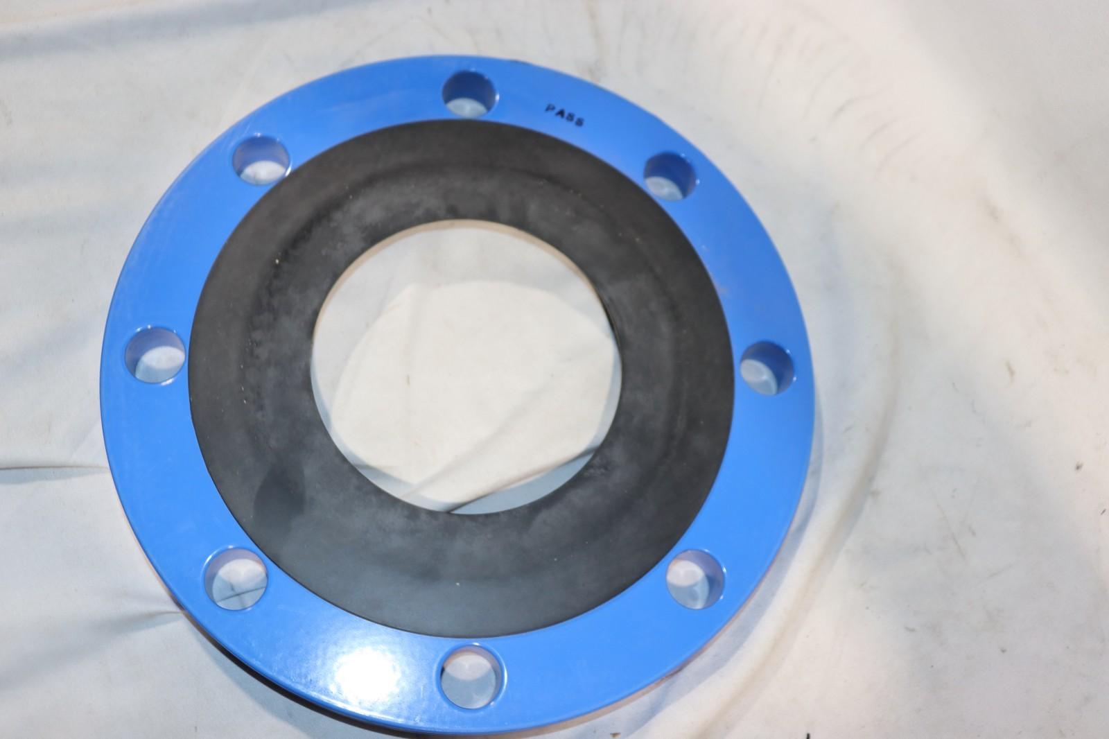 6 Inch Nibco T067990PP Blue Companion Flange Adapter w/ Rubber Gasket 8 Bolt