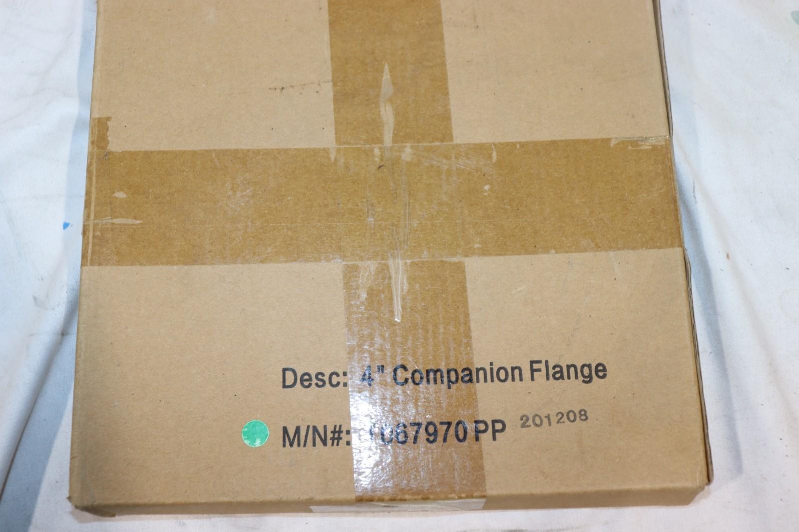 4 Inch Nibco T067970PP Blue Companion Flange Adapter w/ Rubber Gasket 8 Bolt