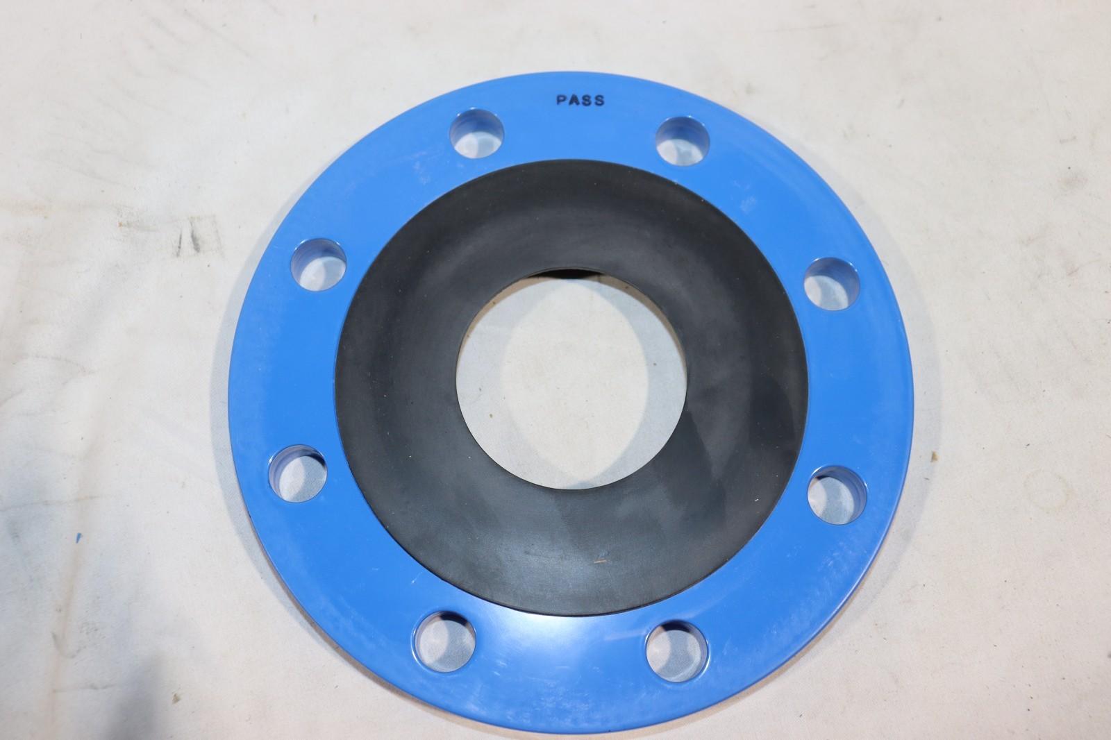 4 Inch Nibco T067970PP Blue Companion Flange Adapter w/ Rubber Gasket 8 Bolt