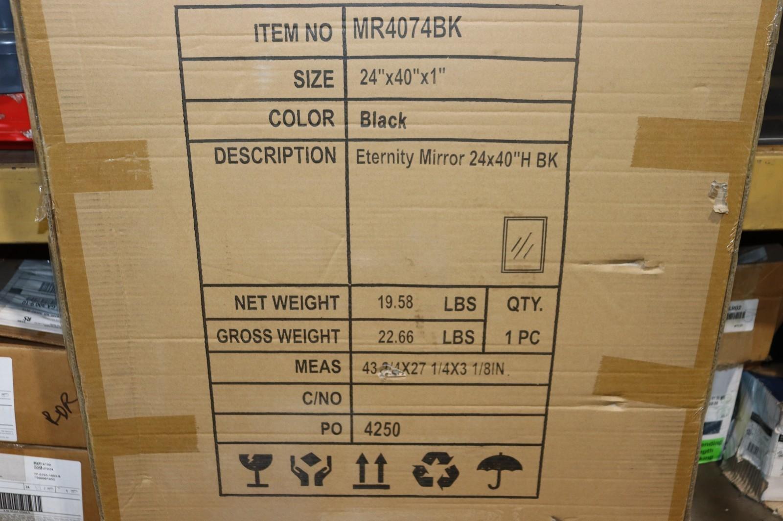 Elegant Decor 4074 Eternity Mirror, Black, 24" - MR4074BK