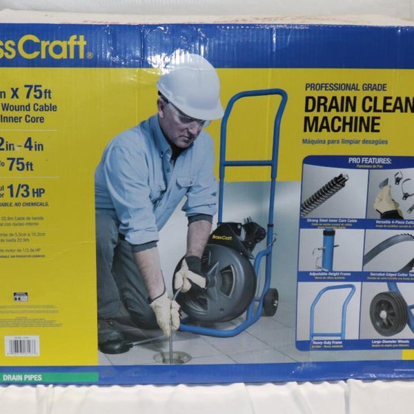 BrassCraft BC3020, Professional Grade 3/8in X 75ft Drain Cleaning Mach