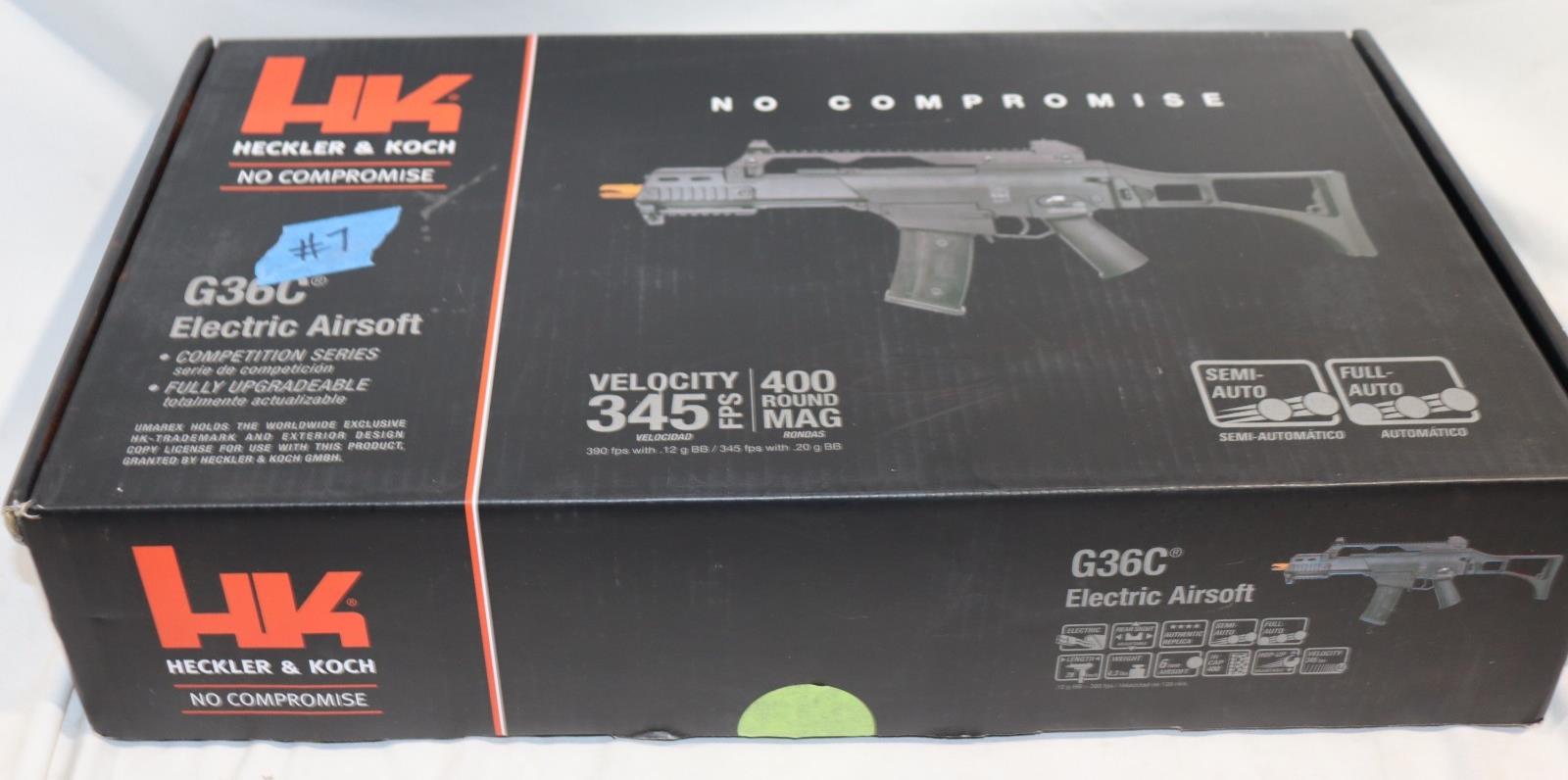 Heckler & Koch G36C Black AEG 6mm Competition Airsoft Rifle, w/ Box