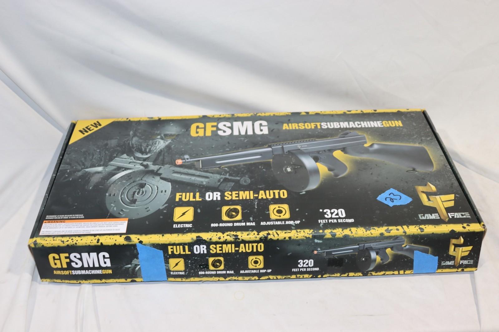 GFSMG Airsoft SMG 6mm BB Electric Full Auto Drum Mag, w/ Charger and Box