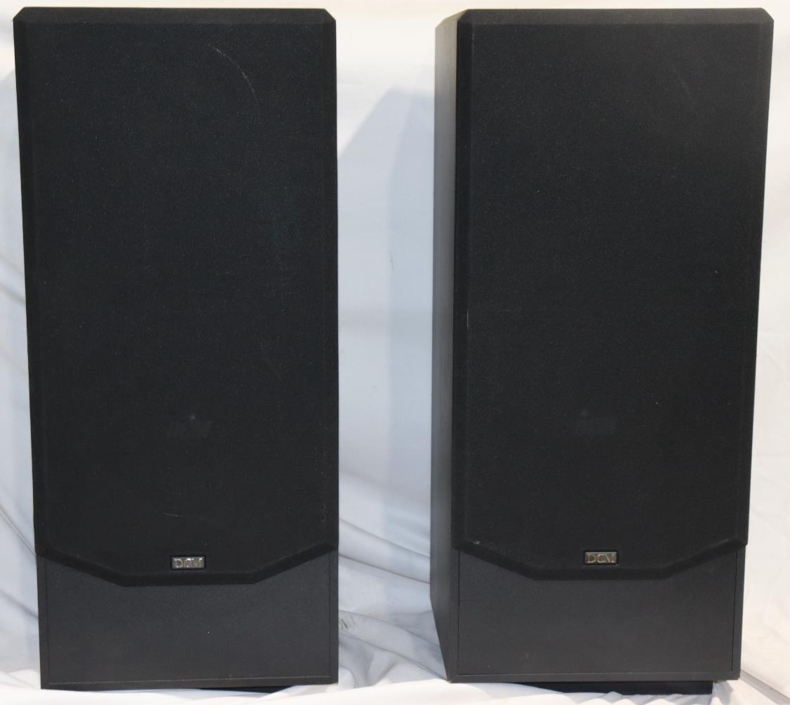 DCM KX10 3-Way Hi-Fi Floor Stand Speaker Pair, Black, Fair Condition