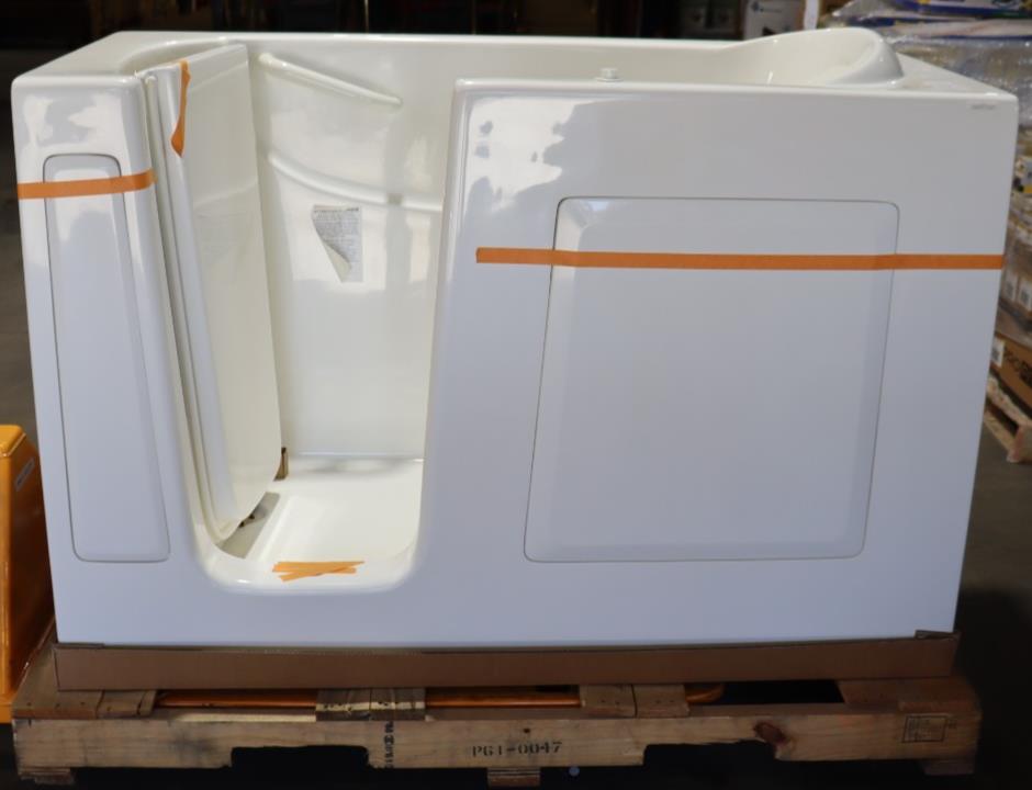 American Standard 60" Alcove Fiberglass Air Walk in Tub w/ Left Drain, White