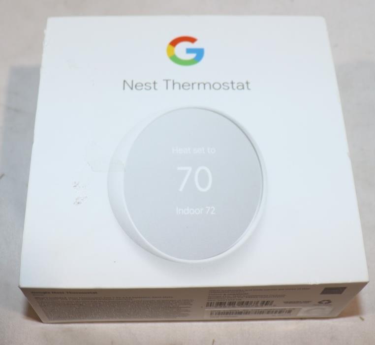 Google Nest Smart Programmable Wi-Fi Thermostat G4CVZ White Smart Home HVAC
